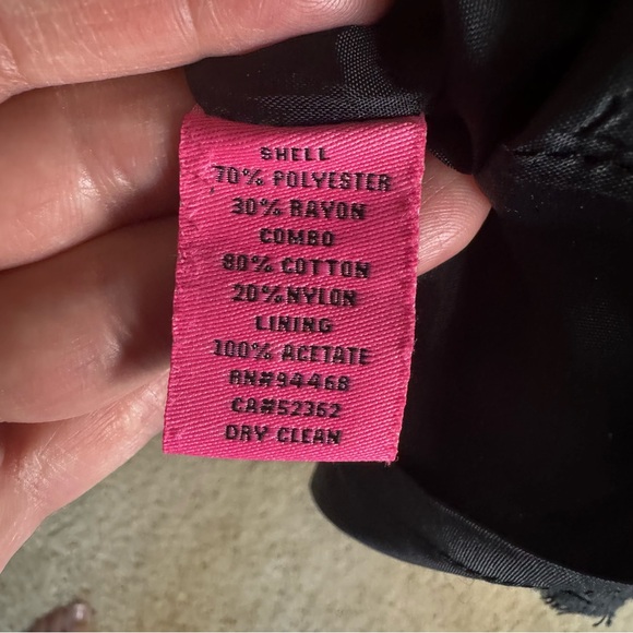 Betsey Johnson Sz 4 black lace detail fitted mini dress.  Excellent condition - Picture 6 of 6